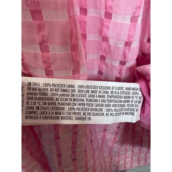 Hyacinth House Size XL Dress Pink White Checked Stunning Unique - Picture 3 of 5